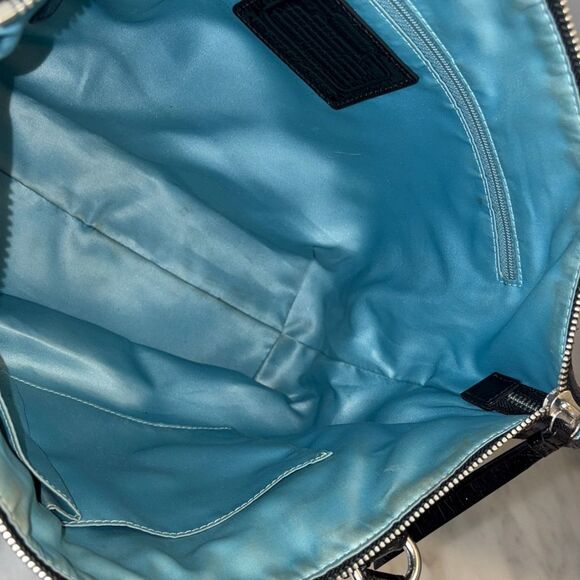 Coach Bag Purse Handbag Pocketbook Y2K Poppy Lurex Signature Logo Sateen Tote - Picture 14 of 16